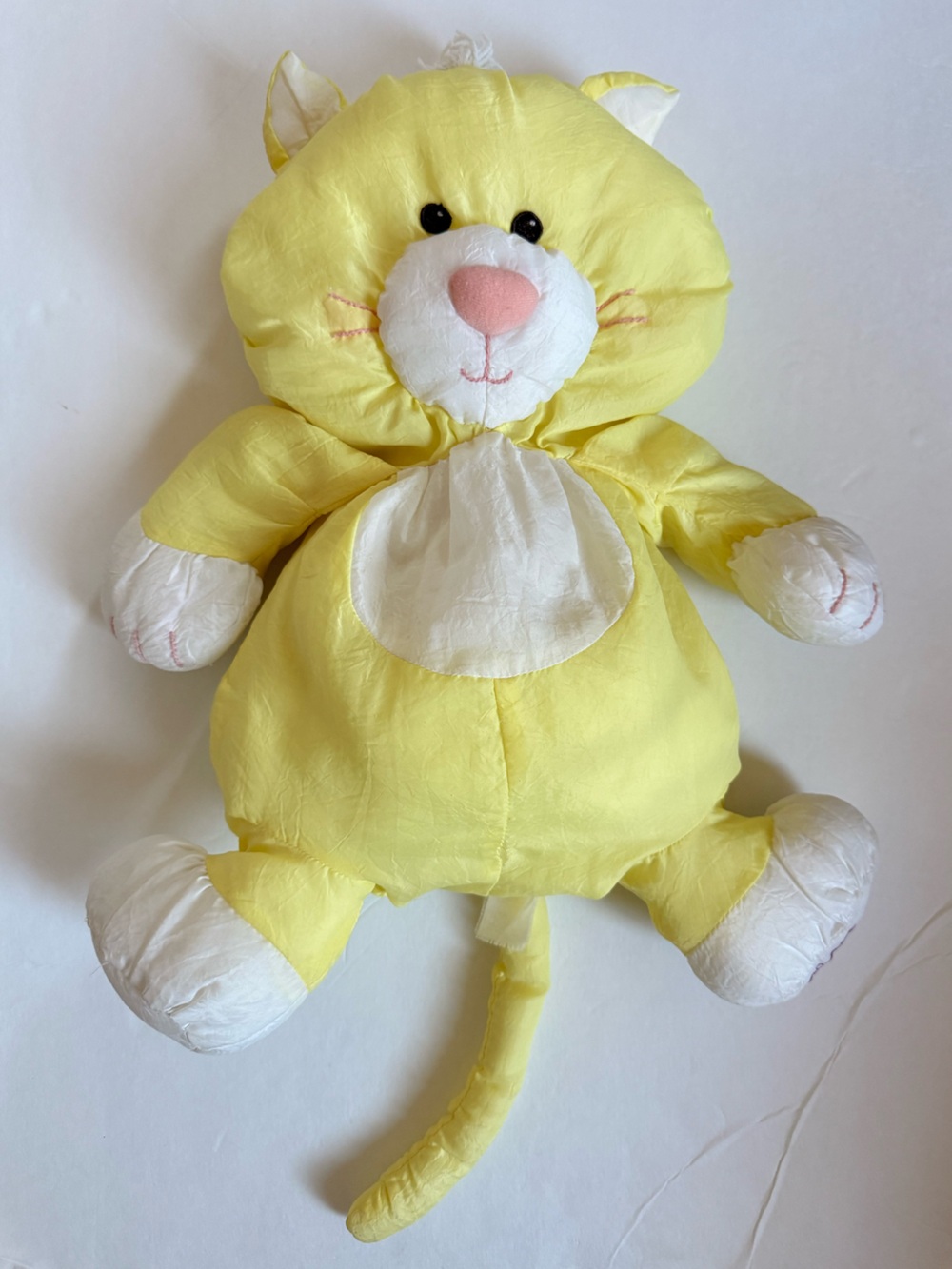 Vintage 1986 Fisher Price Puffalump Yellow Kitten